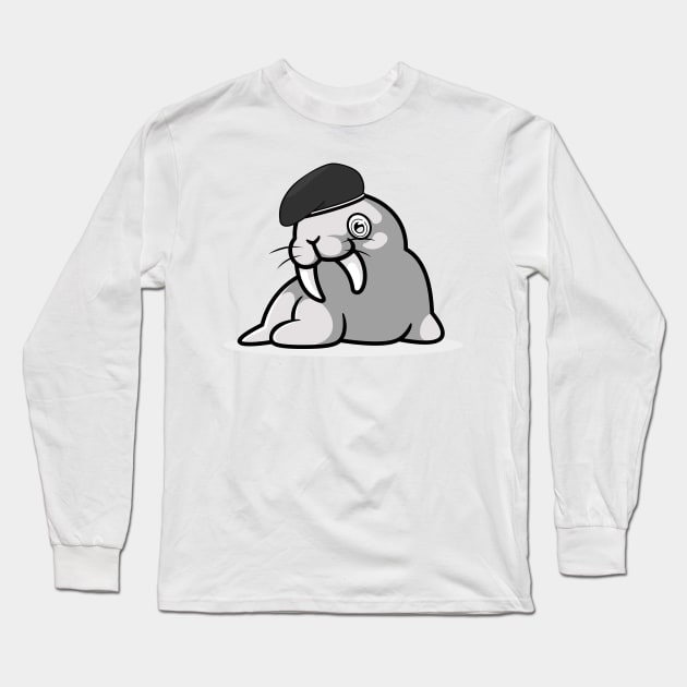 Busty, the Walrus. Long Sleeve T-Shirt by imlying